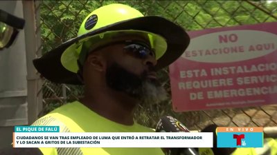 Encontronazo: empleado de LUMA llega a retratar transformador