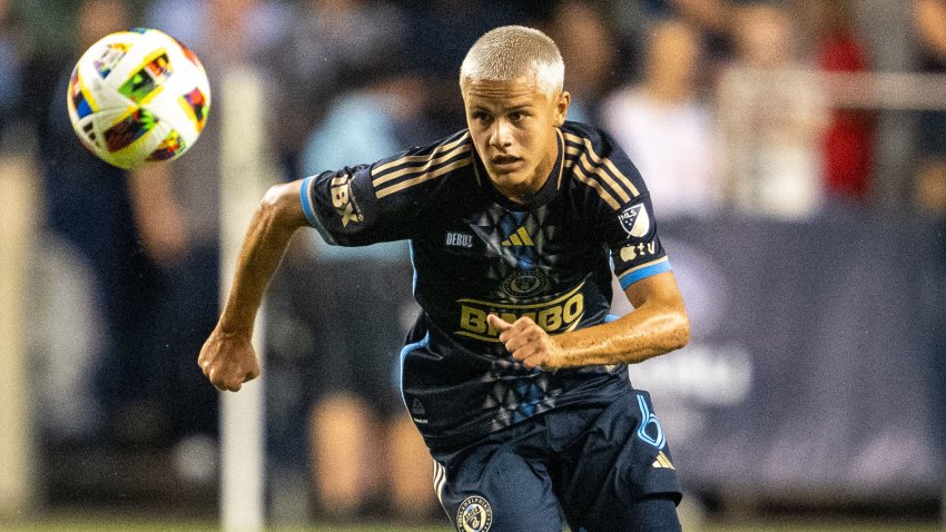 CHESTER, PA – JULY 17: Philadelphia Union midfielder Cavan Sullivan (6) chases the ball during the game between the New England Revolution and the Philadelphia Union on July 17th, 2024 at Subaru Park in Chester, Pa. (Photo by Terence Lewis/Icon Sportswire via Getty Images)