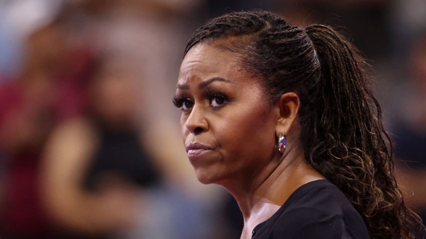 NEW YORK, NEW YORK – AUGUST 28: Former First Lady of the United States Michelle Obama attends Opening Night celebrating ’50 years of equal pay’ during Day One of the 2023 US Open at Arthur Ashe Stadium at the USTA Billie Jean King National Tennis Center on August 28, 2023 in the Flushing neighborhood of the Queens borough of New York City. (Photo by Jean Catuffe/GC Images)