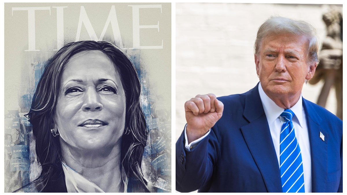 Trump da entrevista a Elon Musk en X y Harris es la portada de Time ...