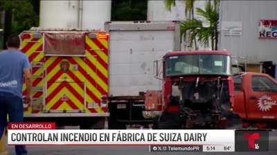 Controlan incendio de un camión en instalaciones de Suiza Dairy