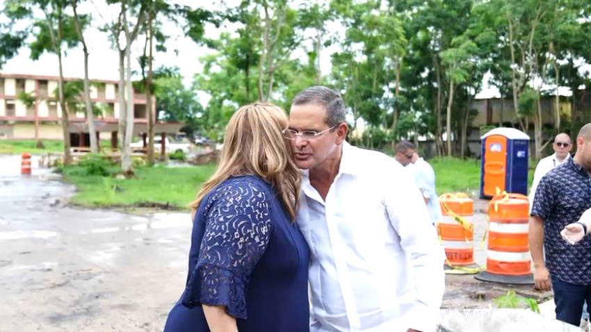 El gobernador Pedro Pierluisi y la comisionada residente Jenniffer González se reencuentran.