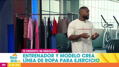 Entrenador y modelo crea línea de ropa para ejercicio