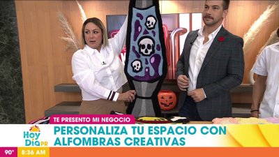 Joven crea alfombras y piezas de ropa personalizadas