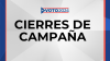 Partidos anuncian sus cierres de campaña