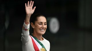 Claudia Sheinbaum, tras asumir la presidencia este martes en la Ciudad de México.