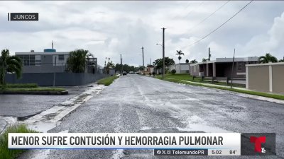 Adolescente sufre contusión y hemorragia pulmonar en Juncos