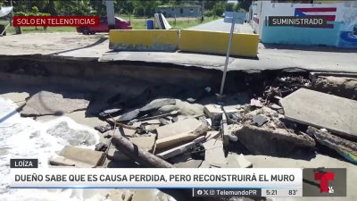 Fuertes marejadas derrumban un muro en Loíza