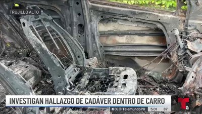 Hallan cadáver en vehículo calcinado en Trujillo Alto