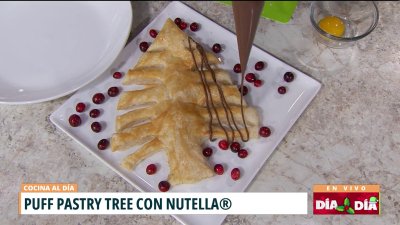 Cocina al día | Puff pastry tree con Nutella