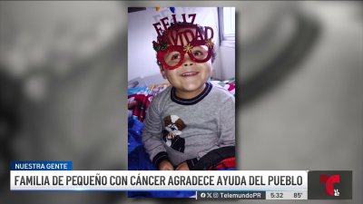 Familia de niño con leucemia agradece ayudas