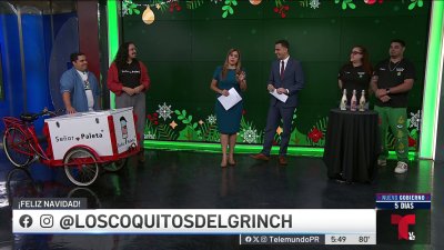 Los coquitos del grinch y Sr. Paleta ponen sabor boricua en Telenoticias FDS