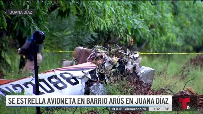 Desperfectos habrían provocado que avioneta se estrellara en Juana Díaz