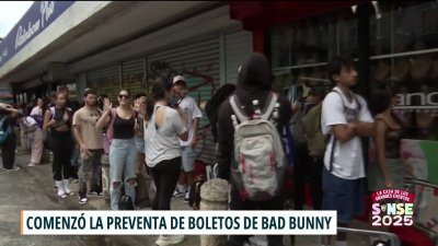 Abarrotada Plaza en Río Piedras con venta de boletos para residencia de Bad Bunny