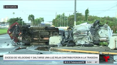 Tres personas pierden la vida en aparatoso accidente en Bayamón