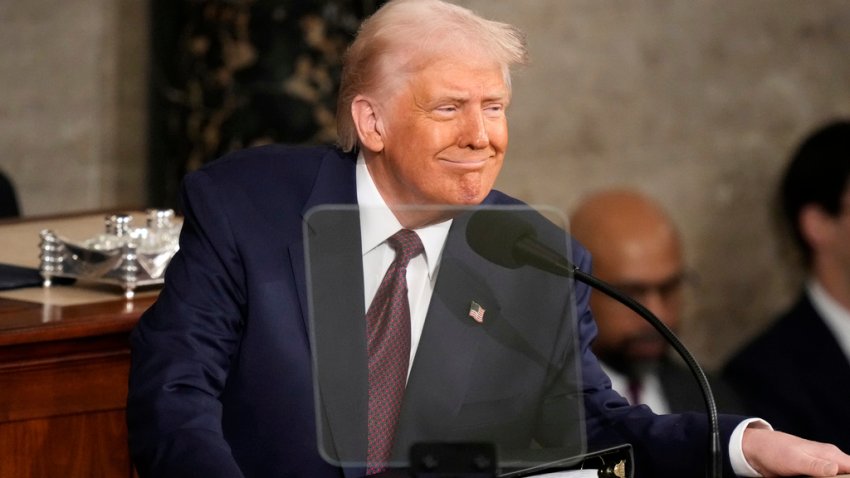 El presidente de Estados Unidos, Donald Trump, se dirige a un pleno del Congreso en el Capitolio en Washington, el martes 4 de marzo de 2025. (AP Foto/Alex Brandon)