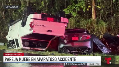 Matrimonio fallece en aparatoso accidente en Vega Baja