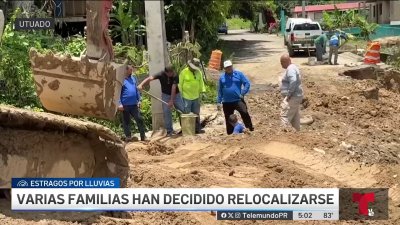 Aguaceros provocan el colapso de una carretera en Utuado