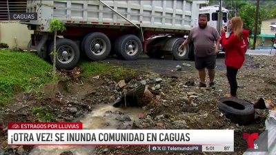 Lluvias vuelven a dejar estragos en el barrio Cañaboncito en Caguas