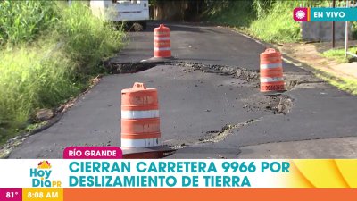 Deslizamiento afecta acceso a residencias y El Yunque