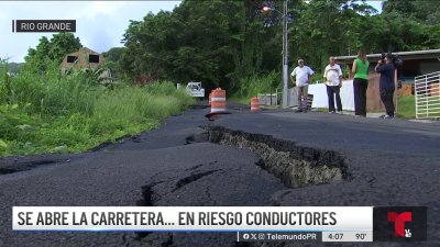 Enorme grieta provoca temor entre residentes de Río Grande