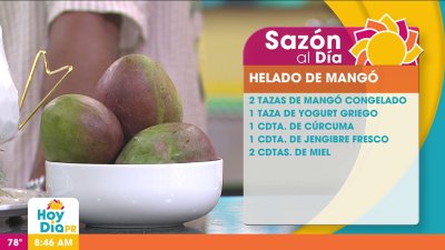 Sazón al día: helado de mangó