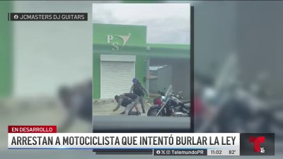 Arrestan a motociclista que intentó burlar la ley en Caguas