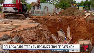 Enorme socavón en Bayamón