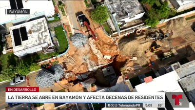 Gigantesco socavón le roba la paz a residentes en Bayamón