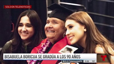 ¡Nunca es tarde! Bisabuela boricua se gradúa a sus 90 años