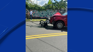 Accidente con motora