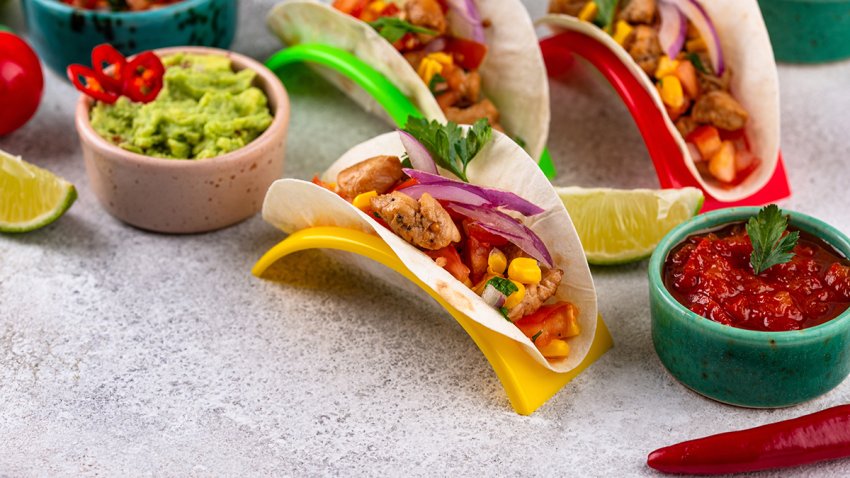 Cinco de Mayo concept with traditional Mexican food