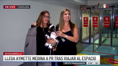 Reciben en grande a Aymette Medina en el aeropuerto LMM