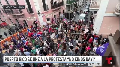 “No Kings Day” en PR: manifestantes repudian políticas migratorias de Trump