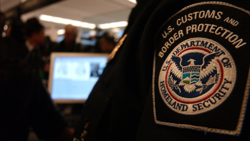 Department of Homeland Security introduced the launch of a new program, called ‘US-Visit’, to screen some foreign nationals travelling through US borders in January 2004 and extended it to all foreign nationals September 30th 2004. The program utilizes biometrics by finger printing and photographing individuals. (Photo by Ramin Talaie/Corbis via Getty Images)