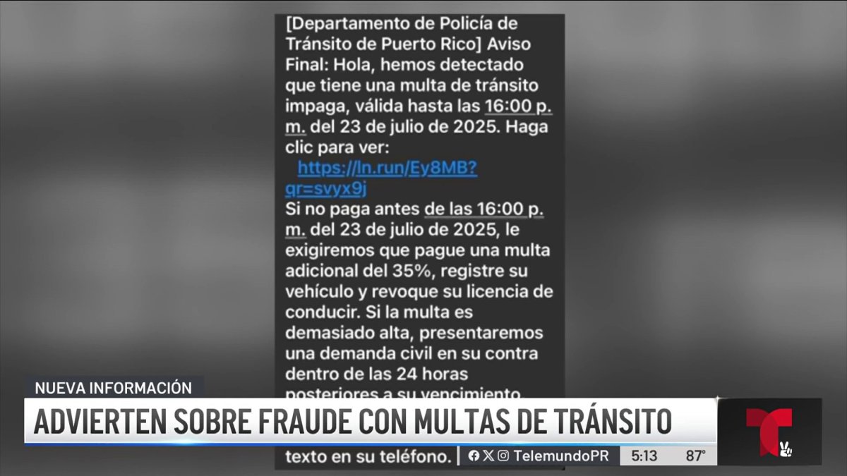 Policía alerta de fraude con supuestas multas de tránsito – Telemundo ...