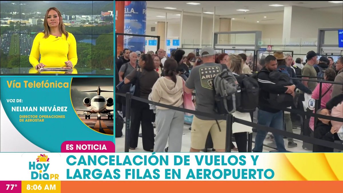 Puerto Rico Filas Siguen las largas filas en el aeropuerto – Telemundo Puerto Rico