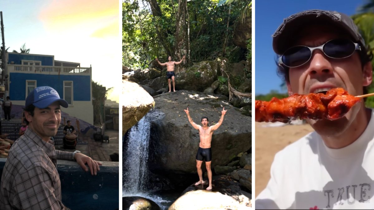 Joe Jonas visita Puerto Rico y los pinchos de Piñones conquistan su paladar