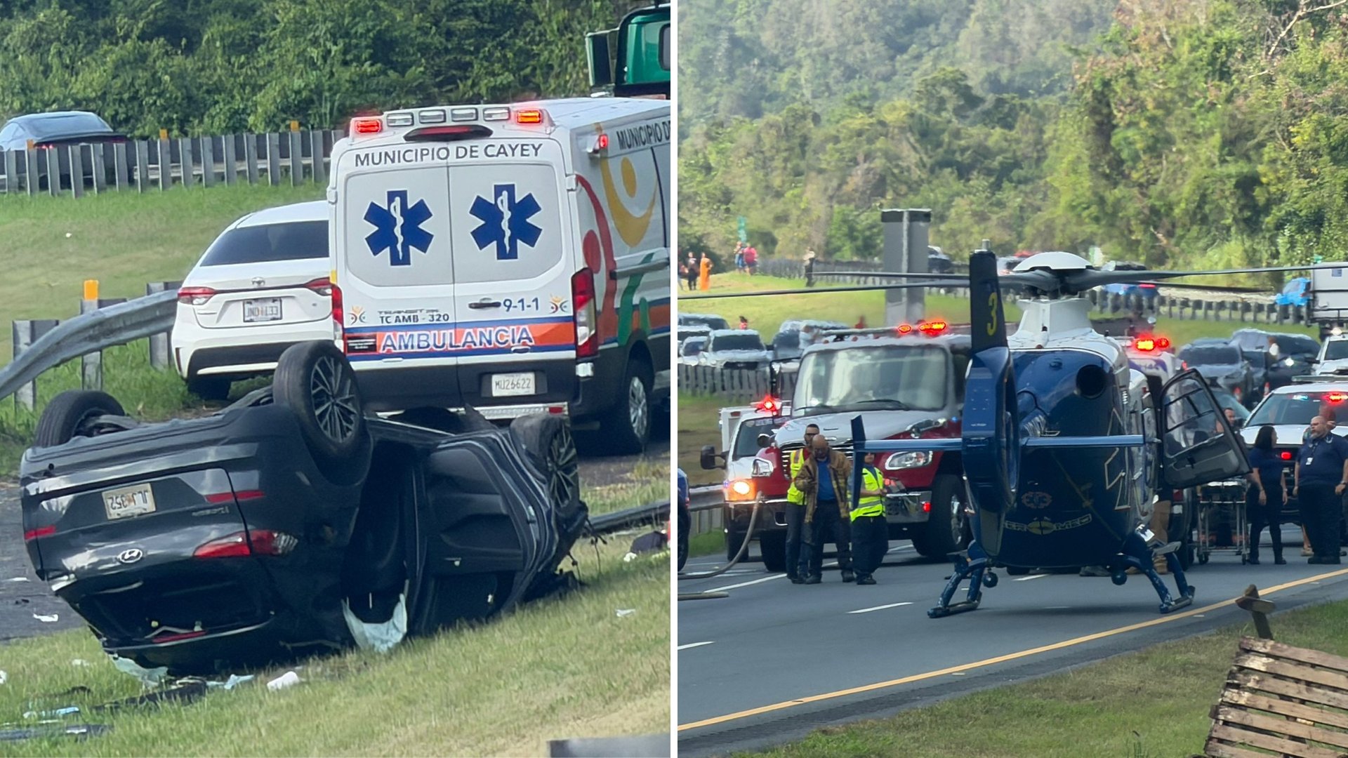 Estables mujer y menores accidentados en en el expreso 52