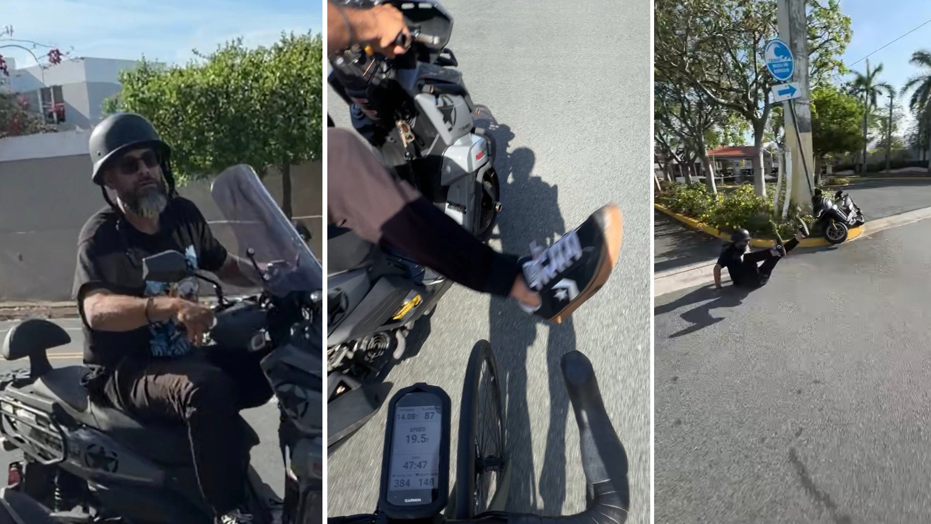 Causa para arresto contra motociclista que habría intentado agredir a ciclista