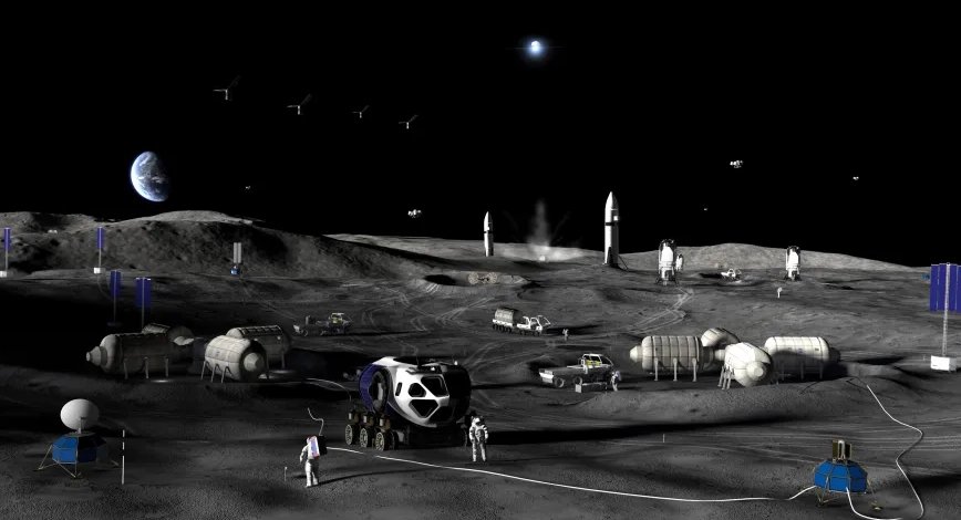 Increíble: la NASA planea una base en la Luna con aterrizadores, rovers y drones