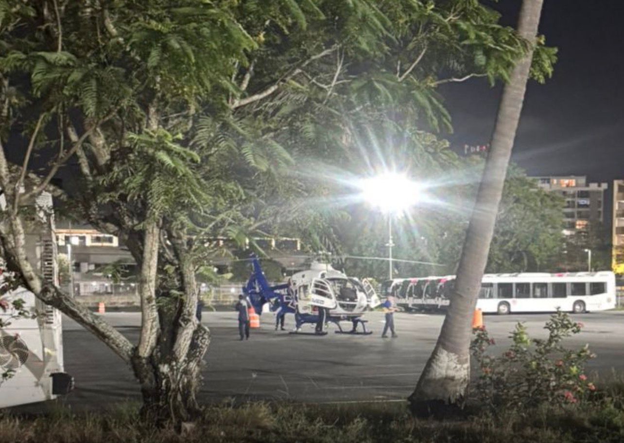 Unidad de Aeromed realiza aterrizaje de emergencia en terminal de la AMA