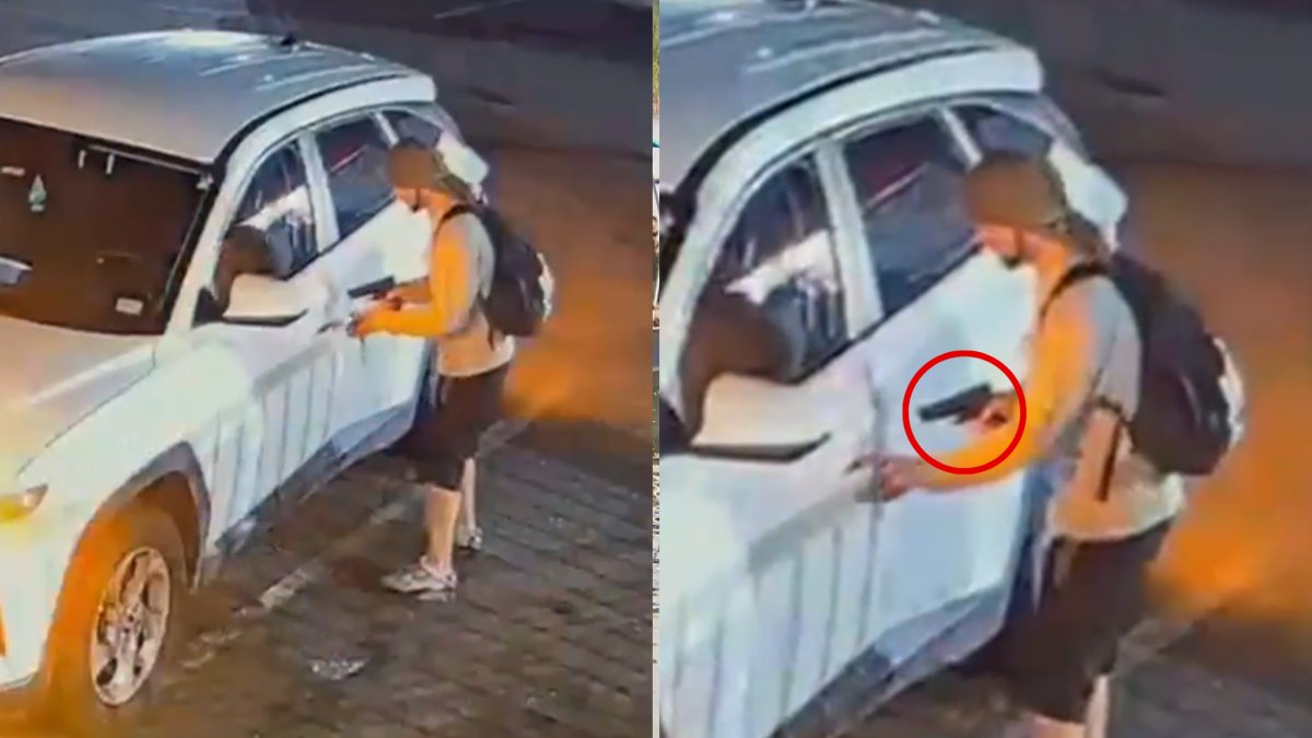 En vídeo sujeto que cometió "carjacking" en estacionamiento de "fast food"