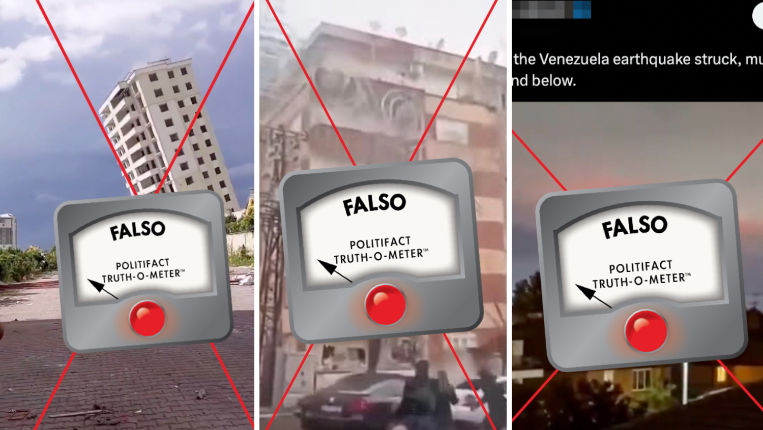 Te mostramos cinco videos virales que no corresponden a los terremotos en Venezuela