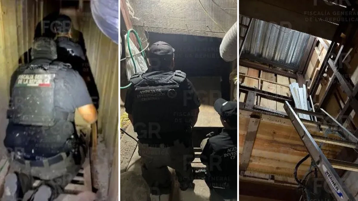 Con ventilación y riel de transporte: hallan narcotúnel entre la frontera de EEUU y México
