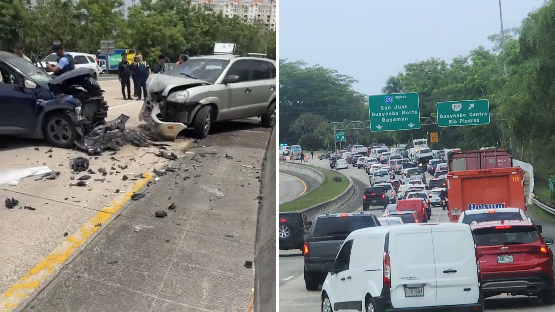 Atienden aparatoso accidente en el expreso Rafael Martínez Nadal