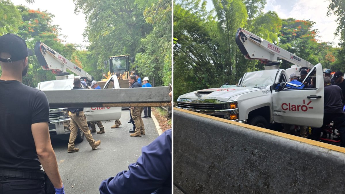 Empleado de Claro choca contra barra de puente en Ciales y resulta herido