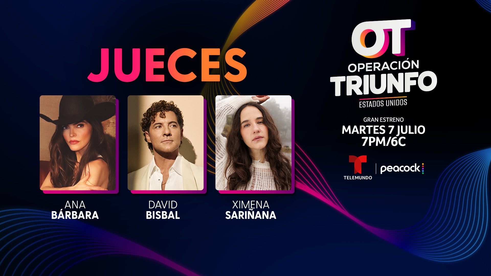 Ana Bárbara y Ximena Sariñana se unen a David Bisbal como jueces de Operación Triunfo Estados Unidos