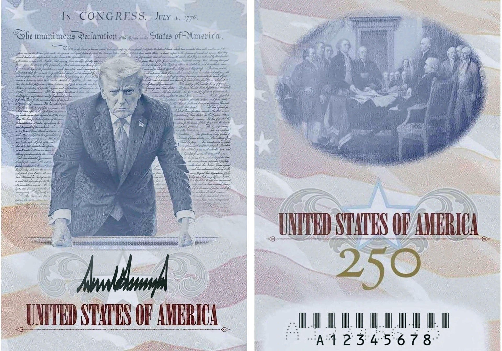Es oficial: así será el pasaporte de EEUU con la imagen de Trump