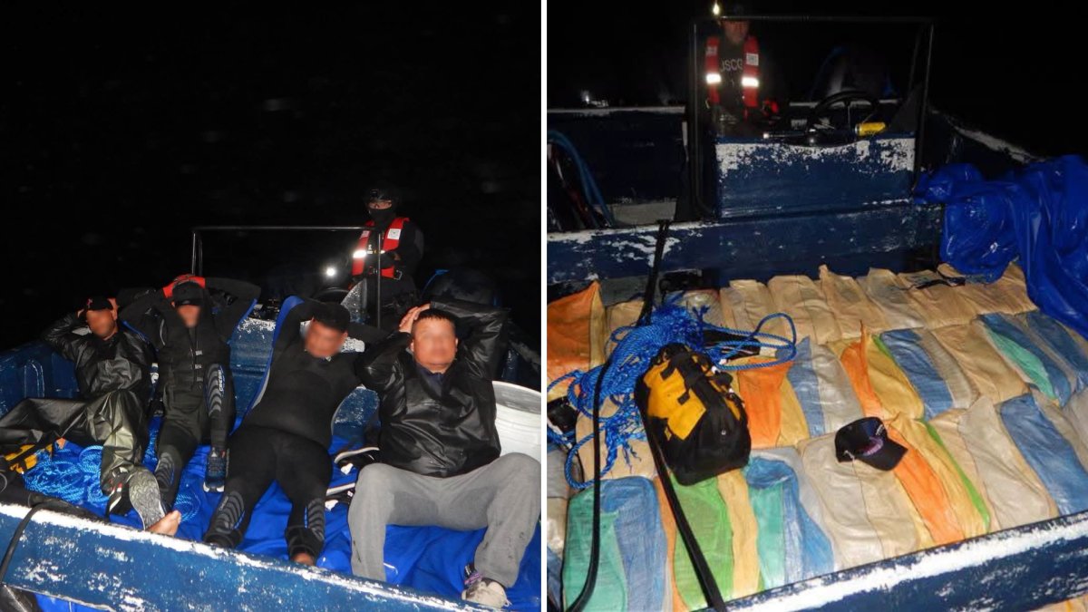 Interceptan embarcación con 7,250 libras de cocaína al sur de Puerto Rico